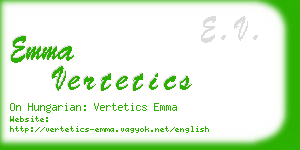 emma vertetics business card